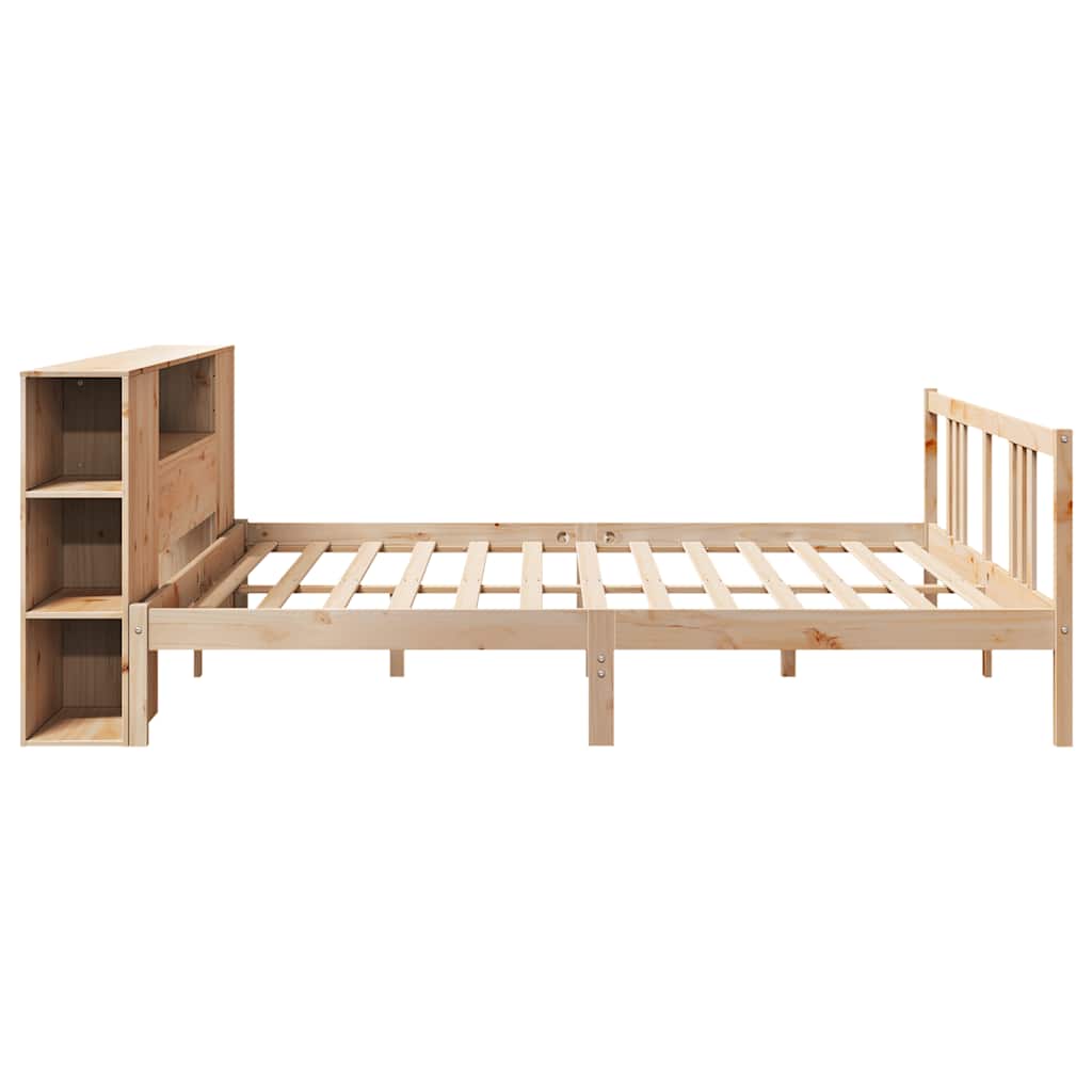 Bookcase Bed without Mattress 180x200cm Solid Wood Pine
