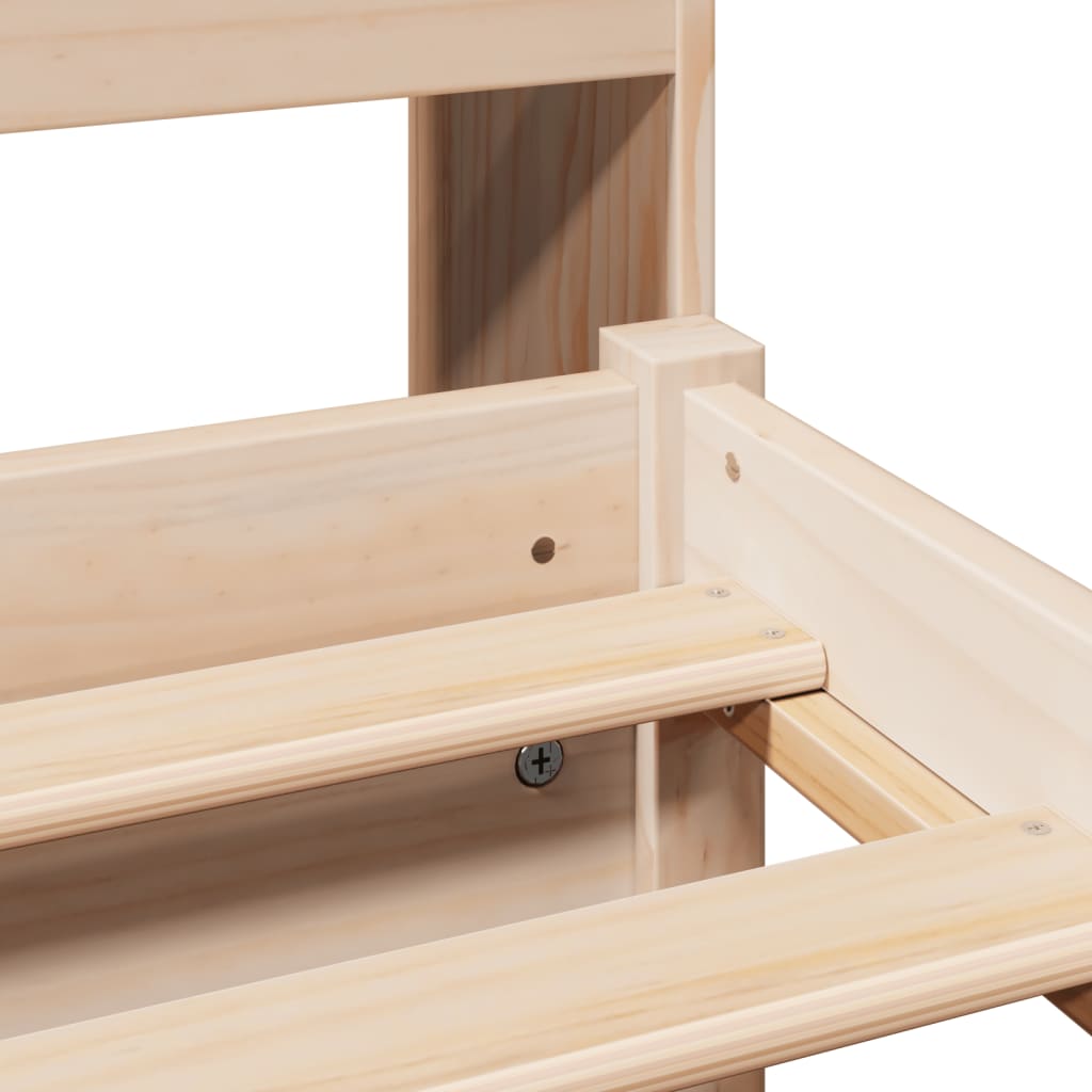 Bookcase Bed without Mattress 160x200cm Solid Wood Pine