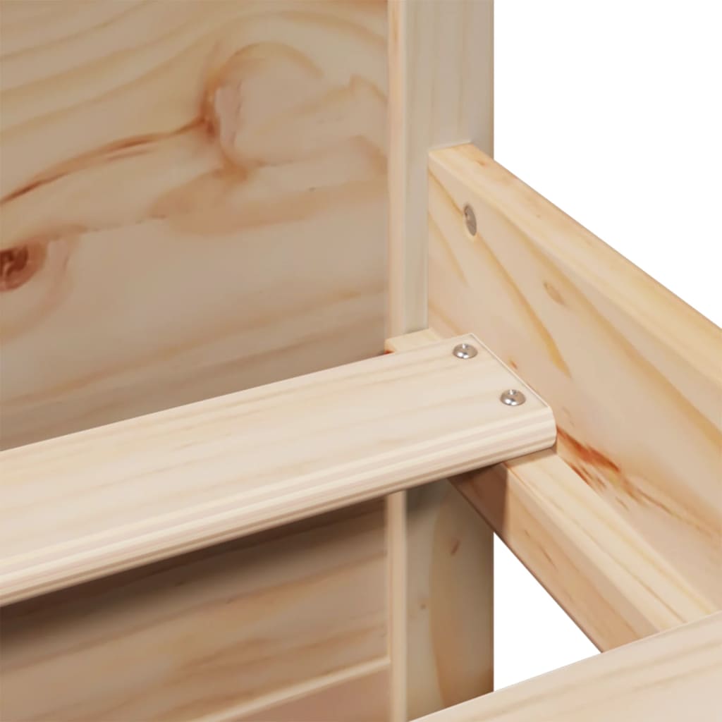 Bookcase Bed without Mattress 140x190cm Solid Wood Pine