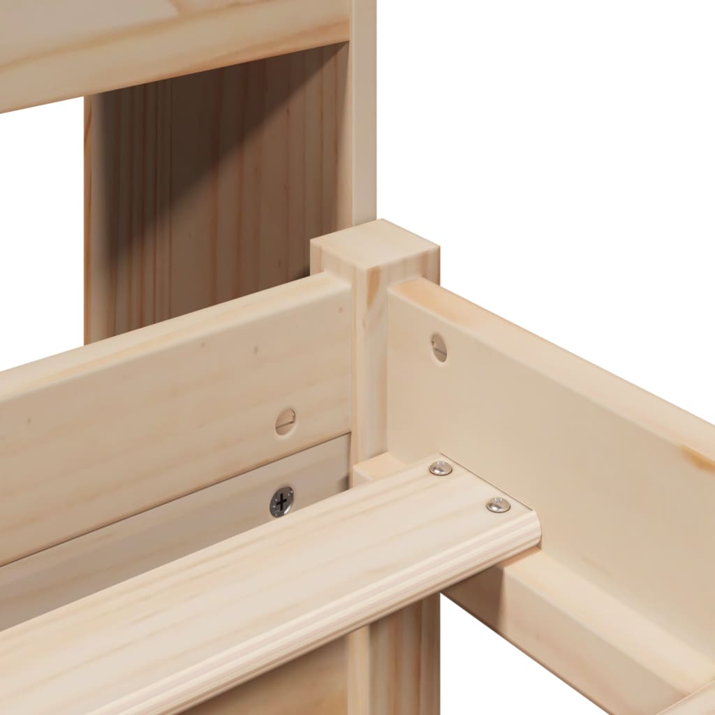 Bookcase Bed without Mattress 90x190cm Single Solid Wood Pine