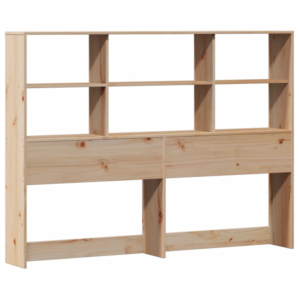Bookcase Bed without Mattress 140x190cm Solid Wood Pine