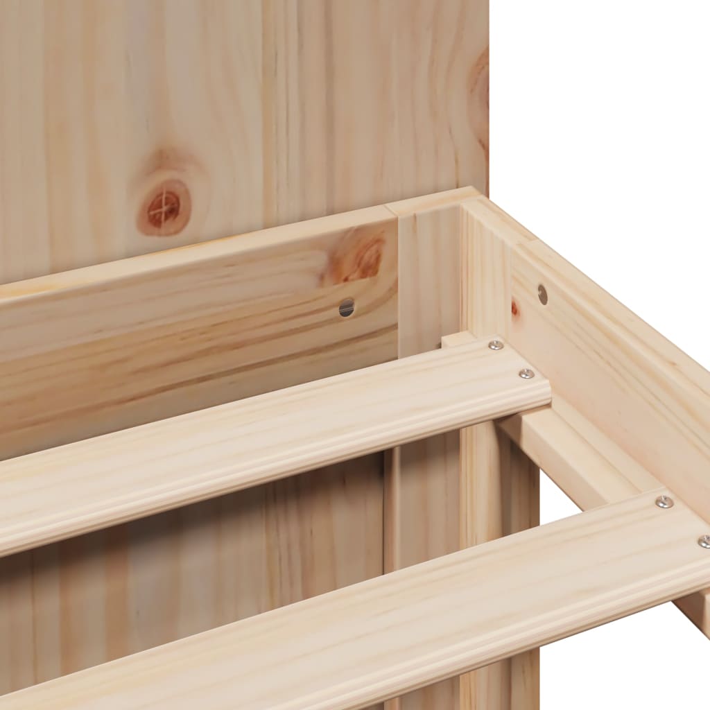Bookcase Bed without Mattress 120x190 cm Small Double Solid Wood Pine