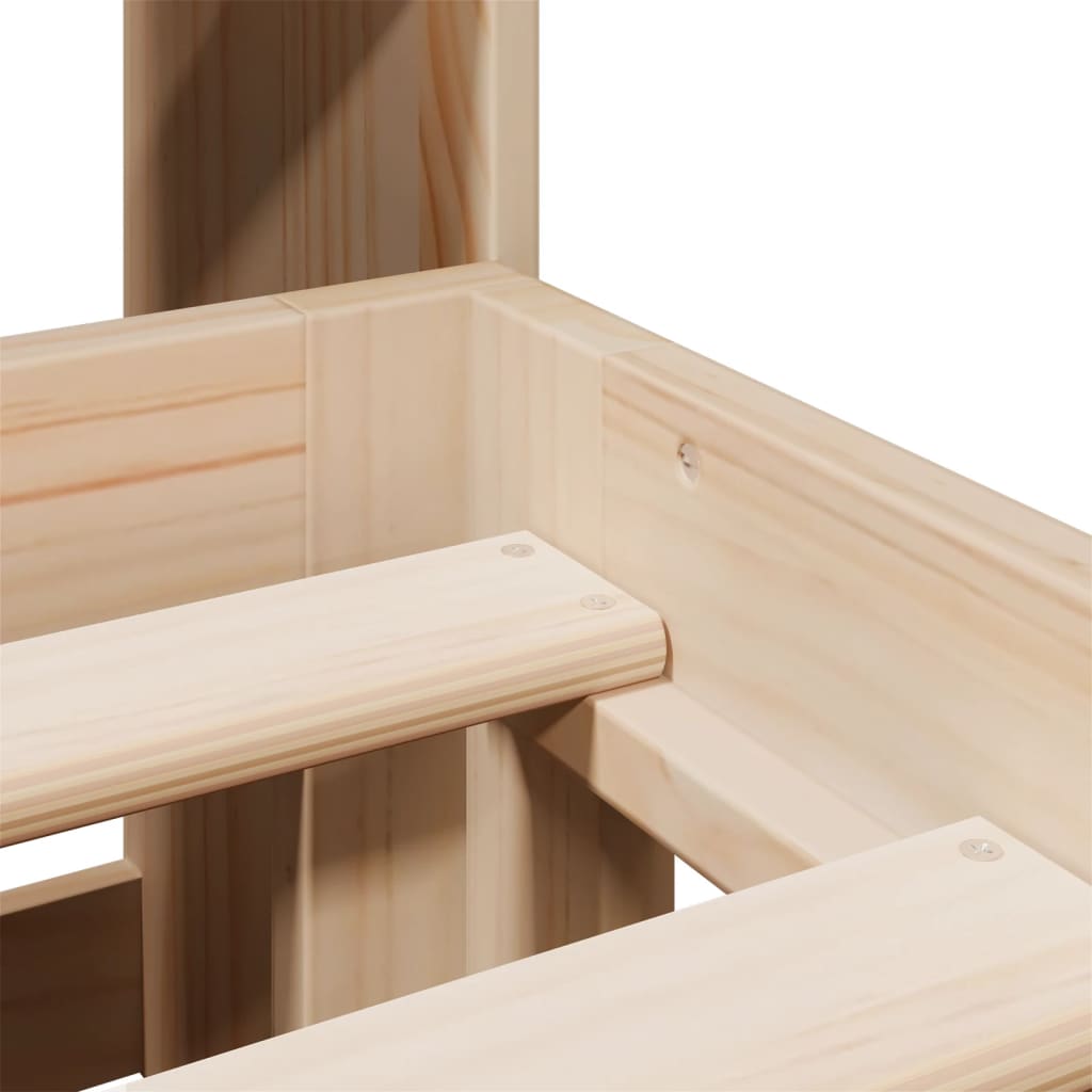 Bookcase Bed without Mattress 150x200cm Solid Wood Pine