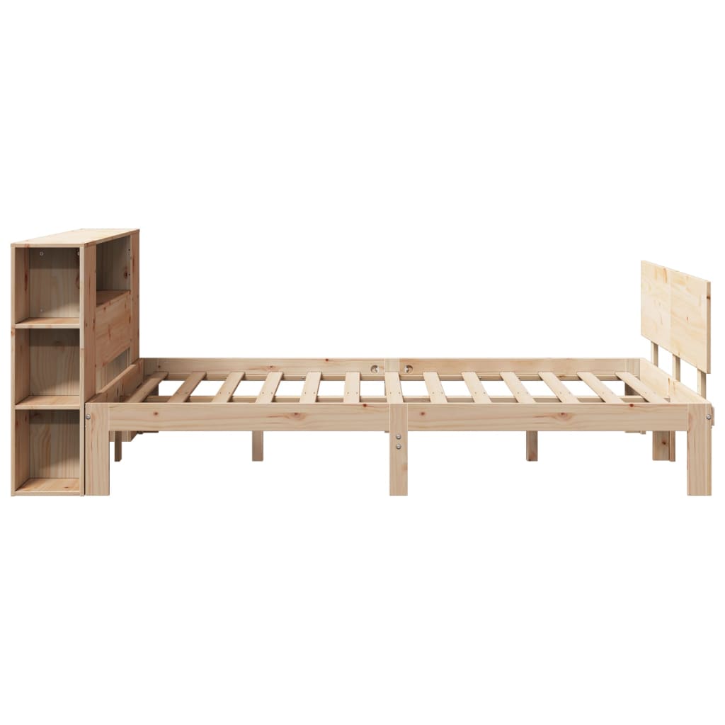 Bookcase Bed without Mattress 120x200cm Solid Wood Pine