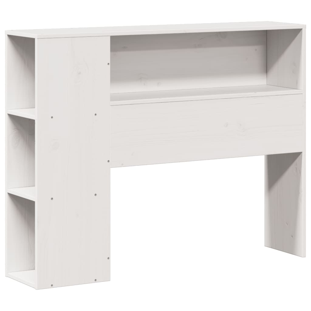Bookcase Bed without Mattress White 90x190cm Single Solid Wood Pine