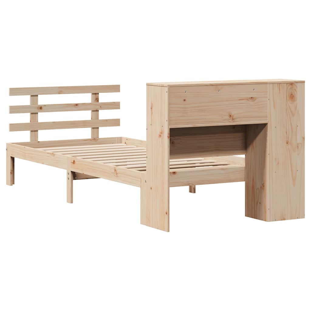 Bookcase Bed without Mattress 90x190 cm Single Solid Wood Pine