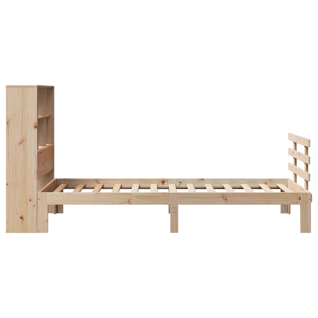 Bookcase Bed without Mattress 90x200cm Solid Wood Pine