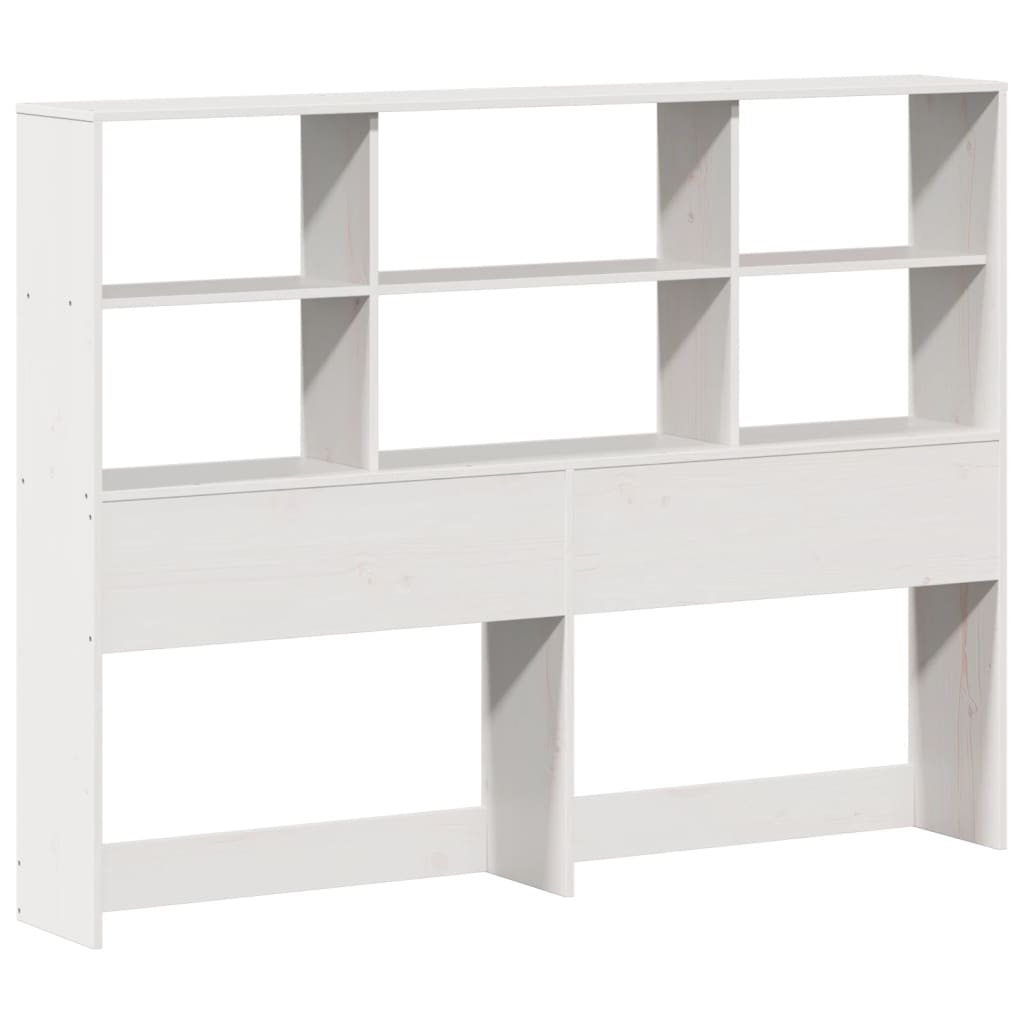 Bookcase Bed without Mattress White 120x200cm Solid Wood Pine