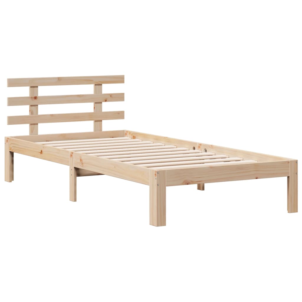 Bookcase Bed without Mattress 100x200cm Solid Wood Pine