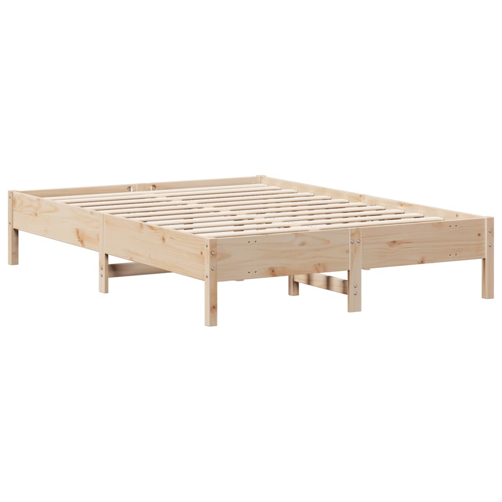 Bookcase Bed without Mattress 160x200 cm Solid Wood Pine
