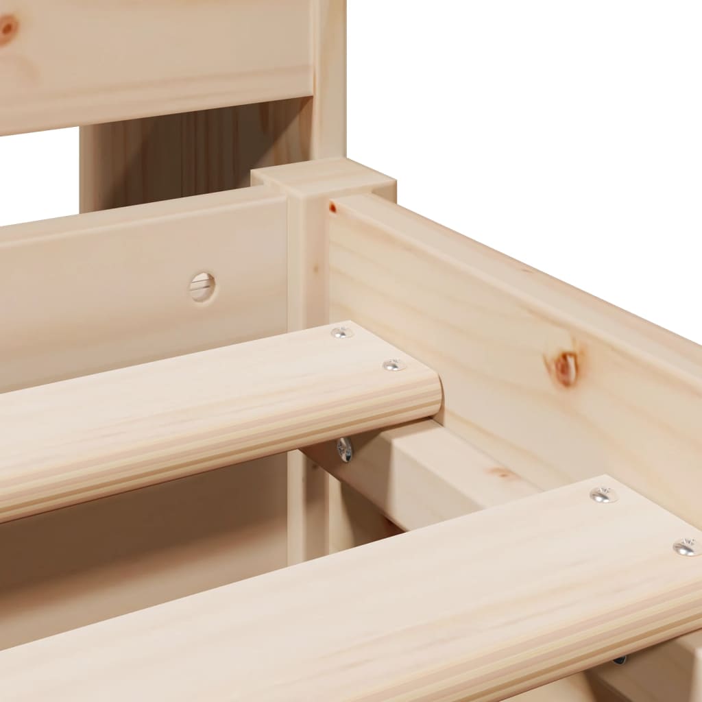 Bookcase Bed without Mattress 160x200 cm Solid Wood Pine