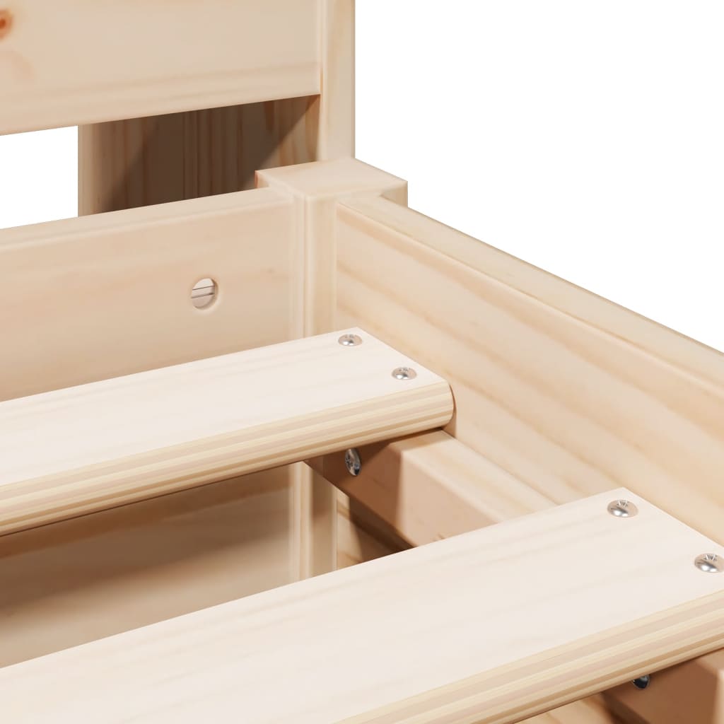 Bookcase Bed without Mattress 140x190cm Solid Wood Pine