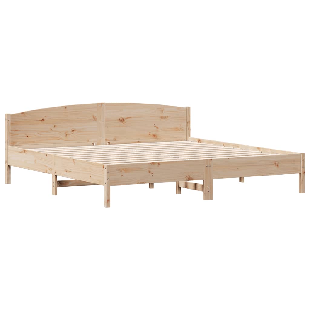 Bookcase Bed without Mattress 180x200cm Solid Wood Pine