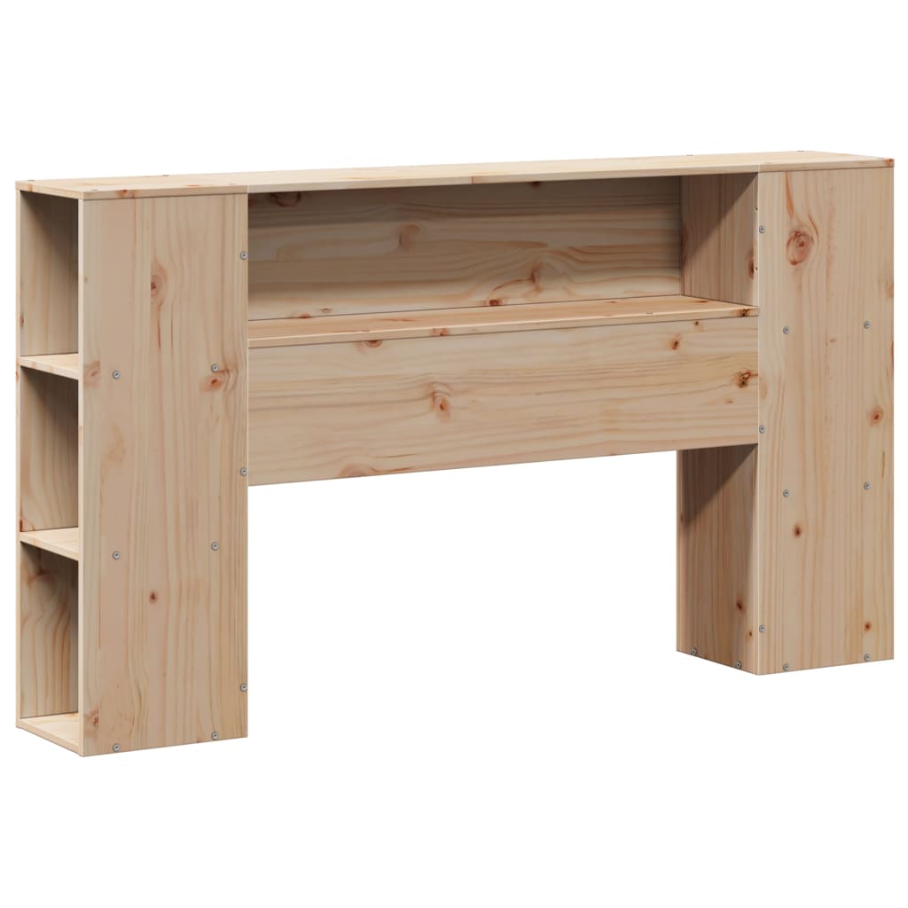 Bookcase Bed without Mattress 140x200cm Solid Wood Pine