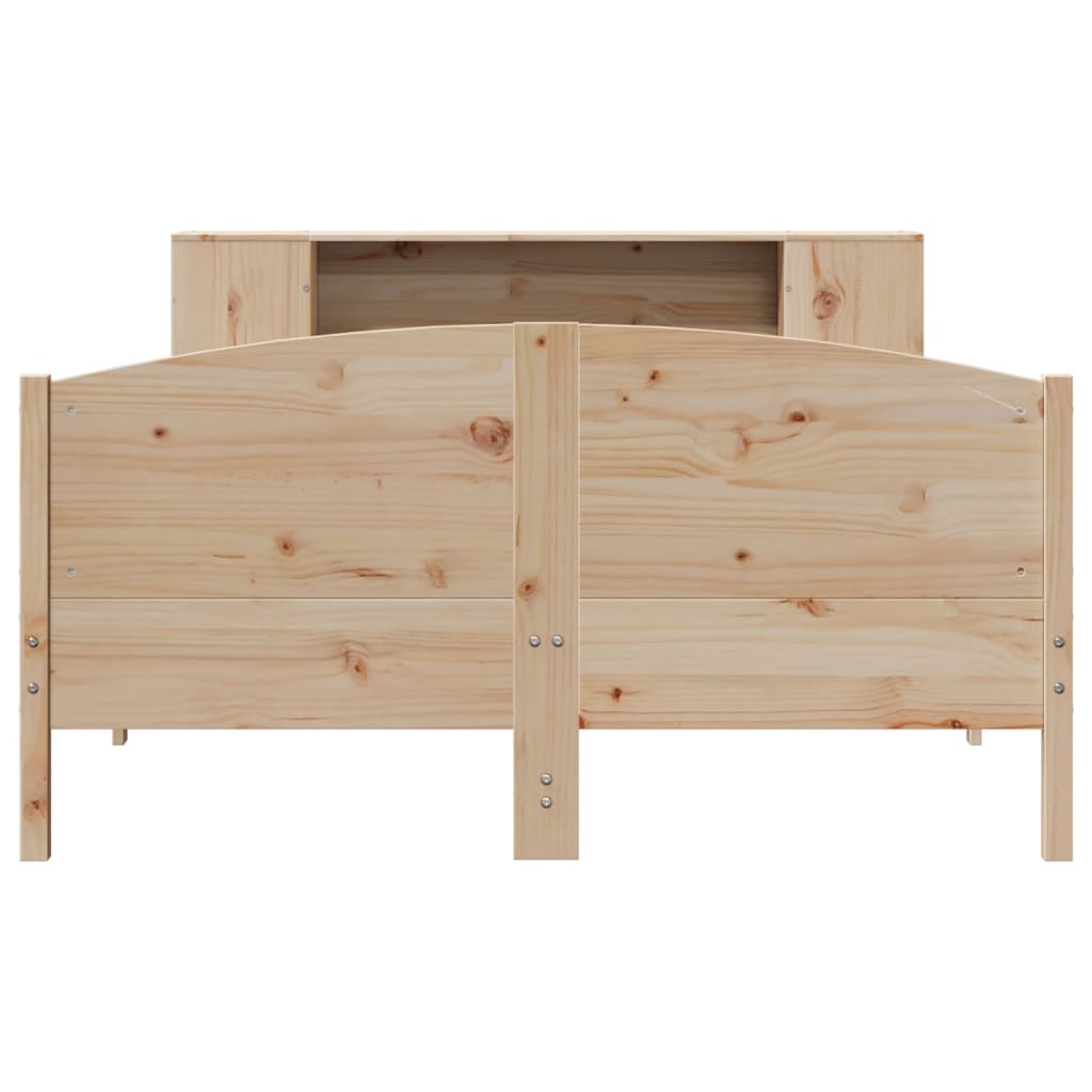 Bookcase Bed without Mattress 120x190cm Solid Wood Pine