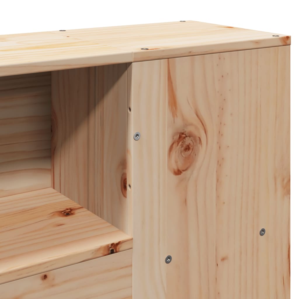 Bookcase Bed without Mattress 120x190cm Solid Wood Pine