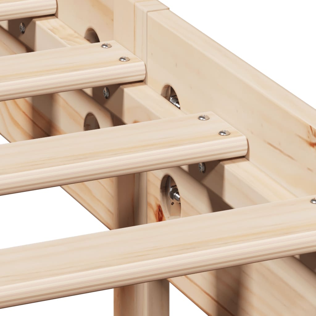 Bookcase Bed without Mattress 120x190cm Solid Wood Pine