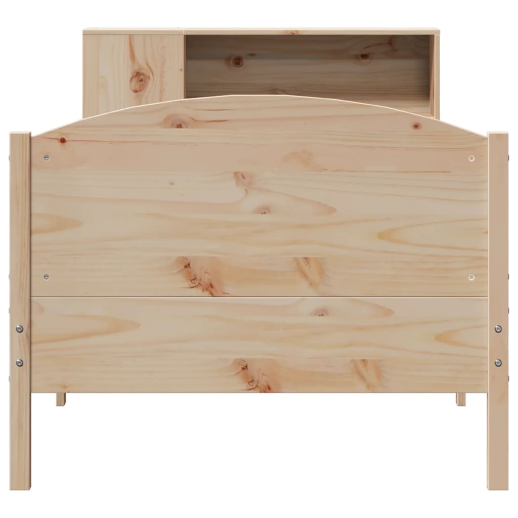 Bookcase Bed without Mattress 100x200cm Solid Wood Pine