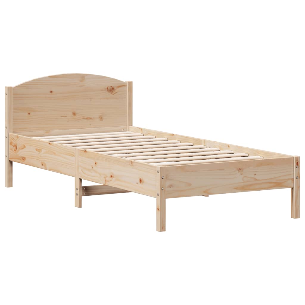 Bookcase Bed without Mattress 75x190cm Small Single Solid Wood Pine