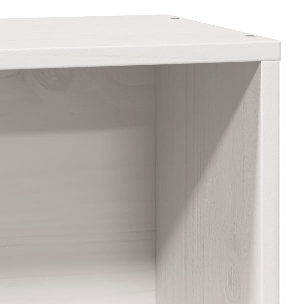 Bookcase Bed without Mattress White 75x190cm Small Single Solid Wood Pine