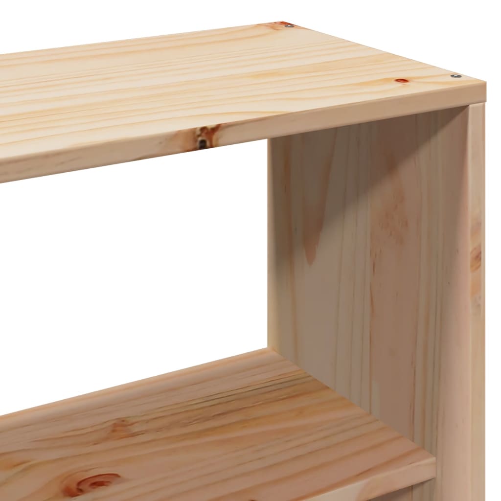 Bookcase Bed without Mattress 140x190cm Solid Wood Pine