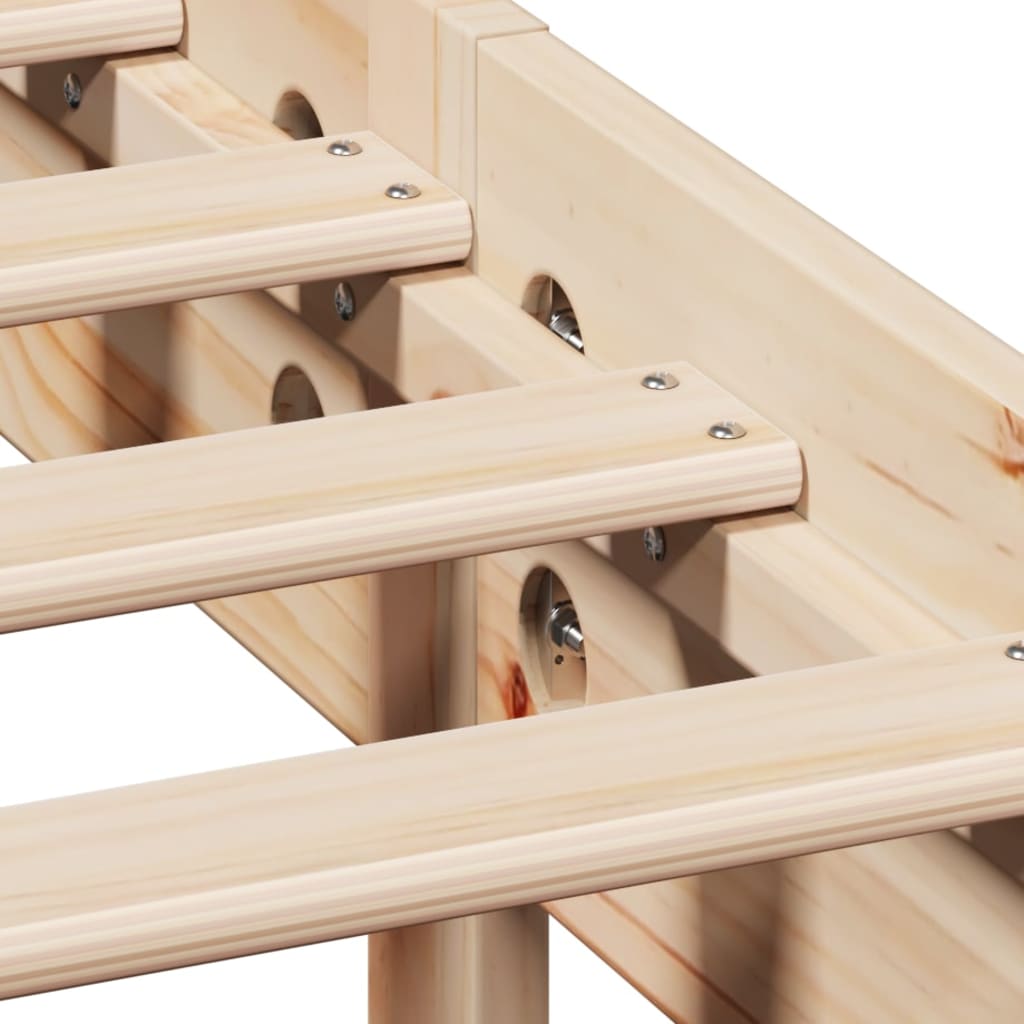 Bookcase Bed without Mattress 160x200cm Solid Wood Pine