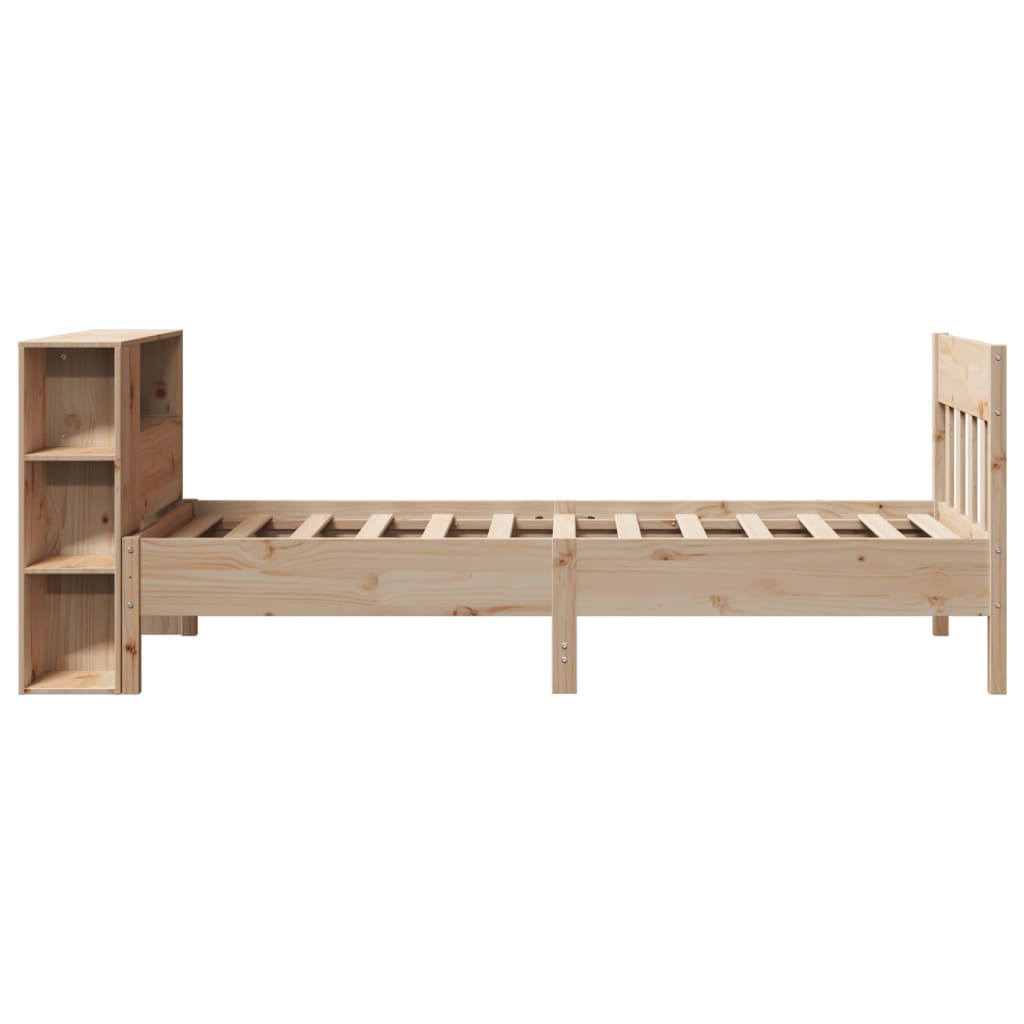 Bookcase Bed without Mattress 90x190 cm Single Solid Wood Pine