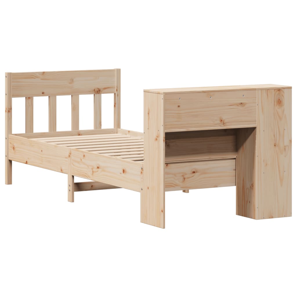 Bookcase Bed without Mattress 90x190 cm Single Solid Wood Pine