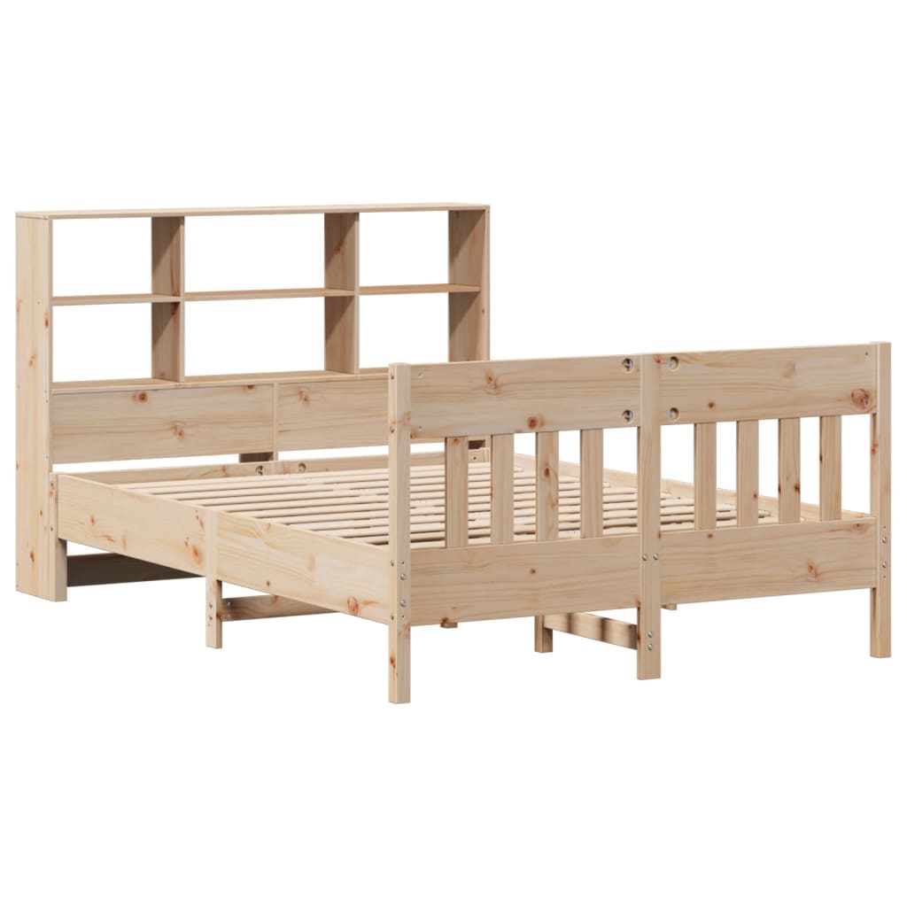 Bed Frame without Mattress 150x200 cm King Size Solid Wood Pine
