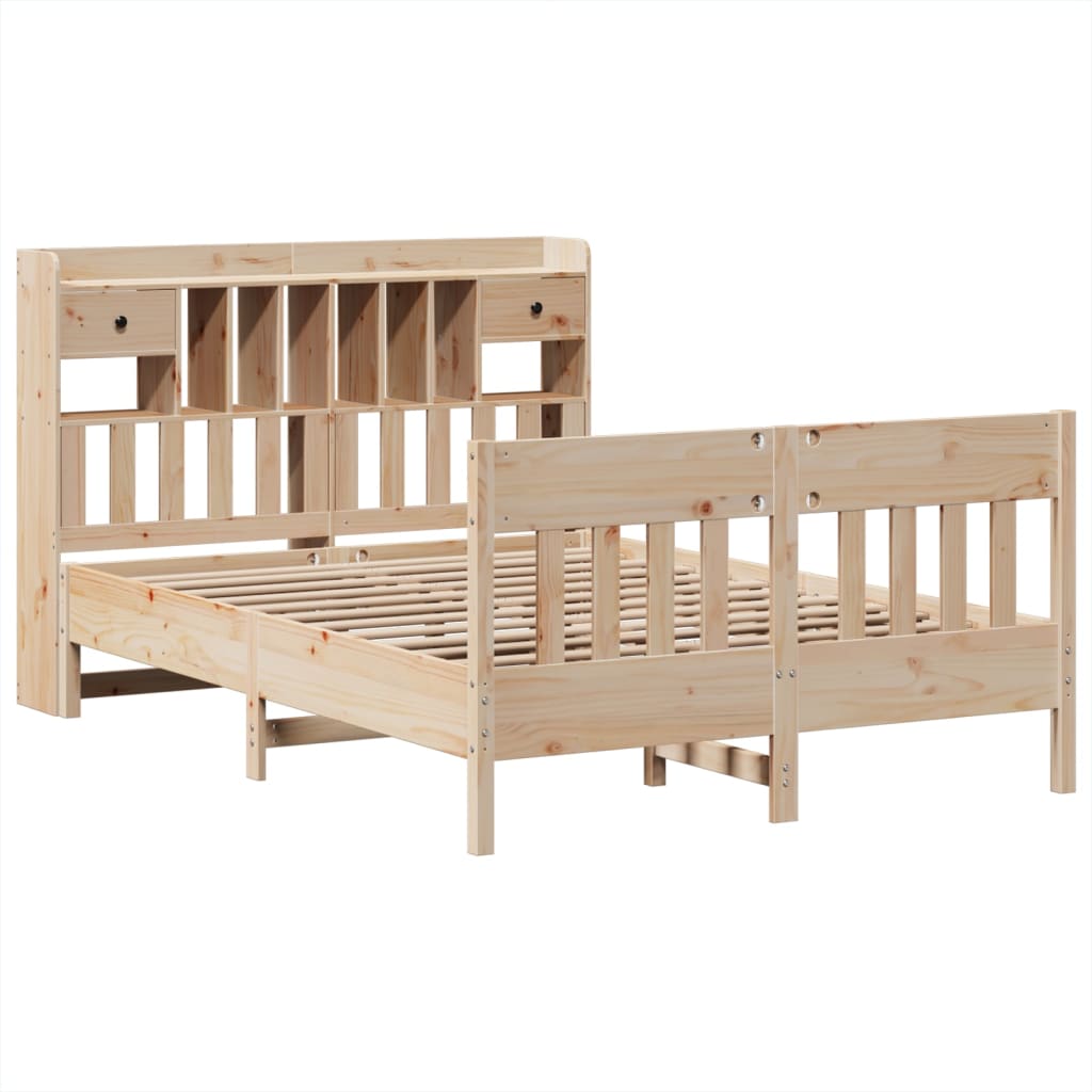 Bed Frame without Mattress 160x200 cm Solid Wood Pine