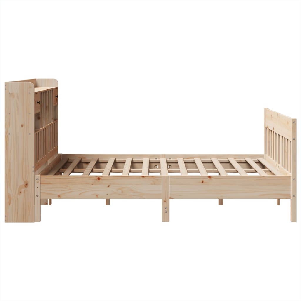 Bed Frame without Mattress 160x200 cm Solid Wood Pine