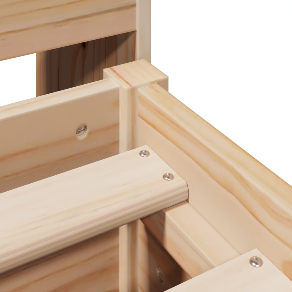 Bed Frame without Mattress 150x200 cm King Size Solid Wood Pine