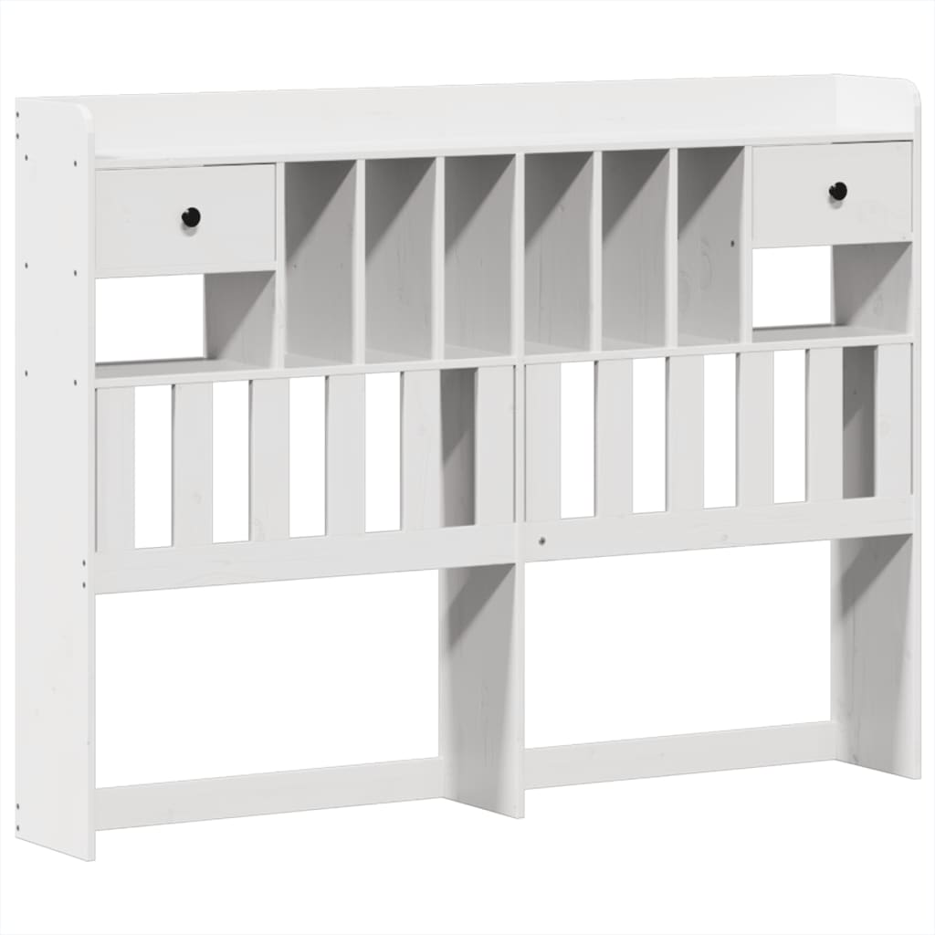 Bed Frame without Mattress White 150x200 cm King Size Solid Wood Pine
