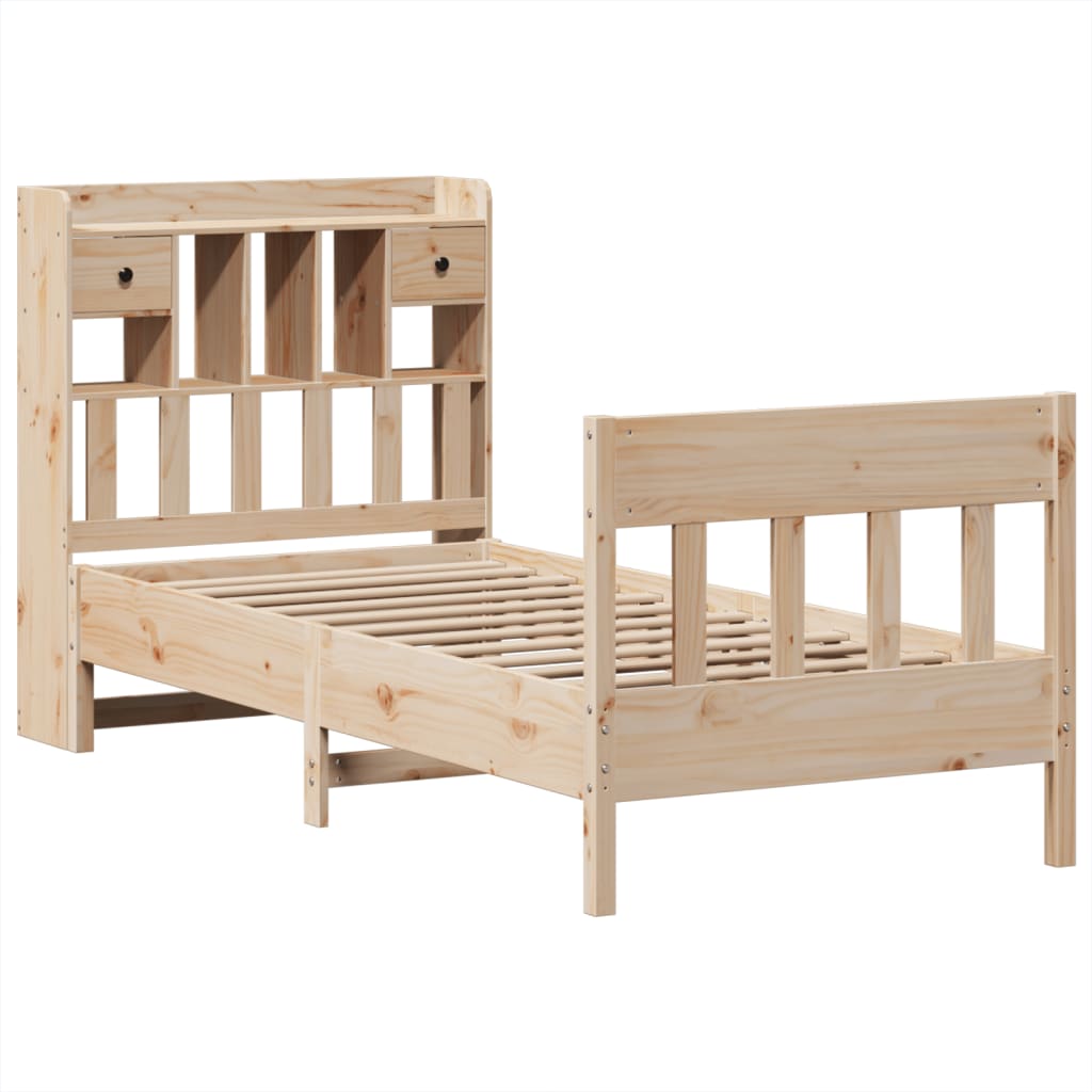 Bed Frame without Mattress 90x200 cm Solid Wood Pine