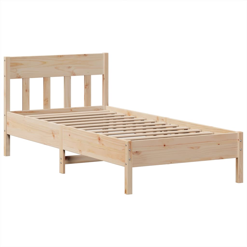 Bed Frame without Mattress 90x200 cm Solid Wood Pine