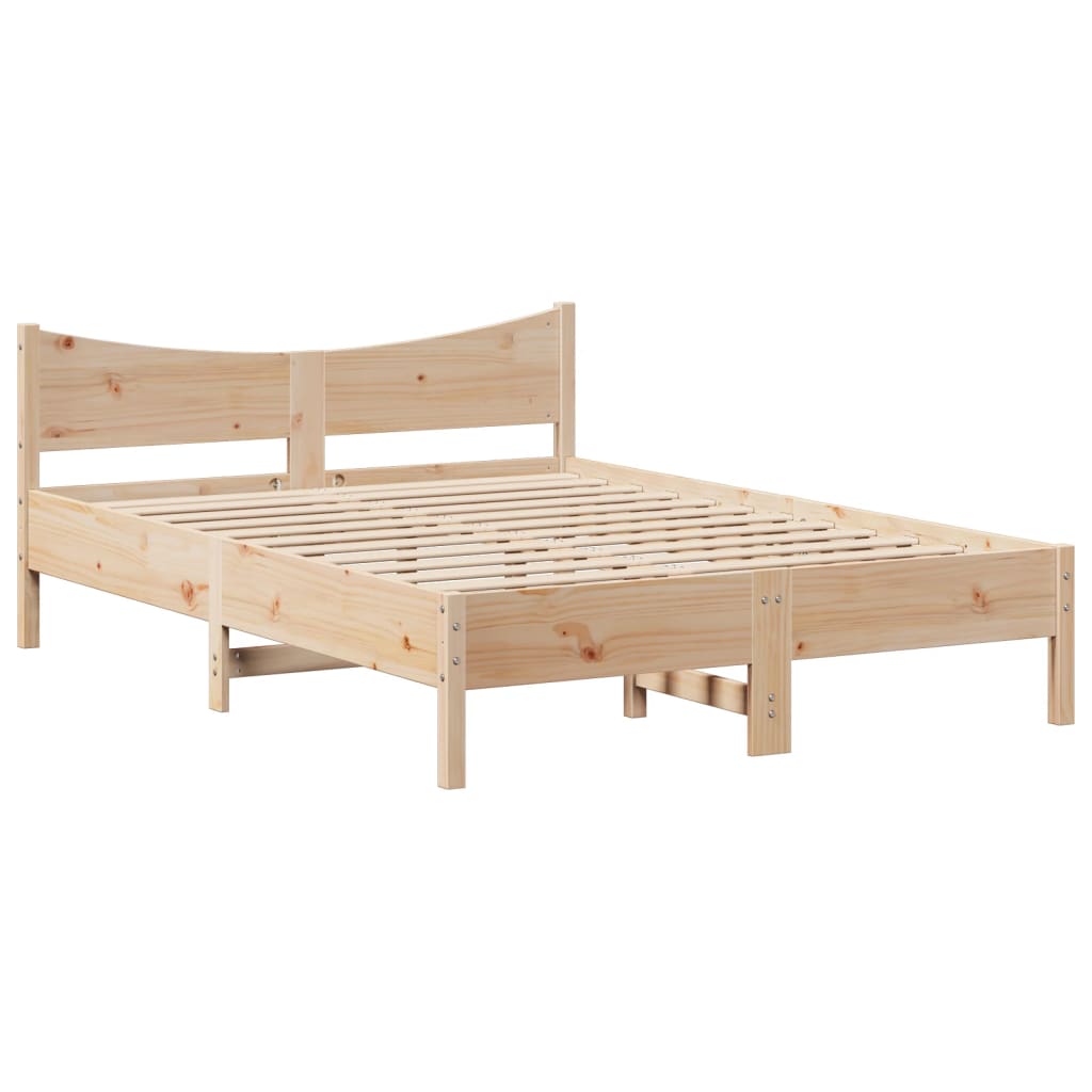 Bed Frame without Mattress 120x200 cm Solid Wood Pine