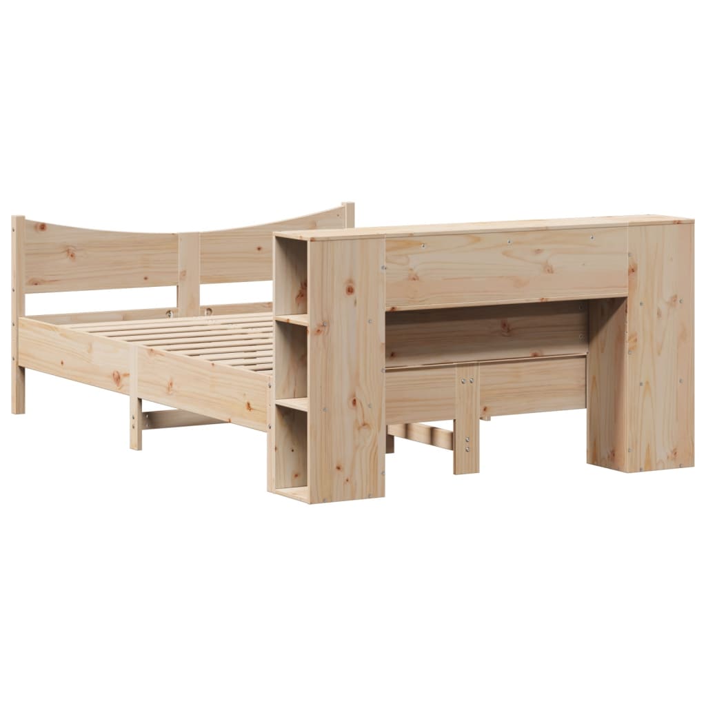 Bed Frame without Mattress 120x200 cm Solid Wood Pine