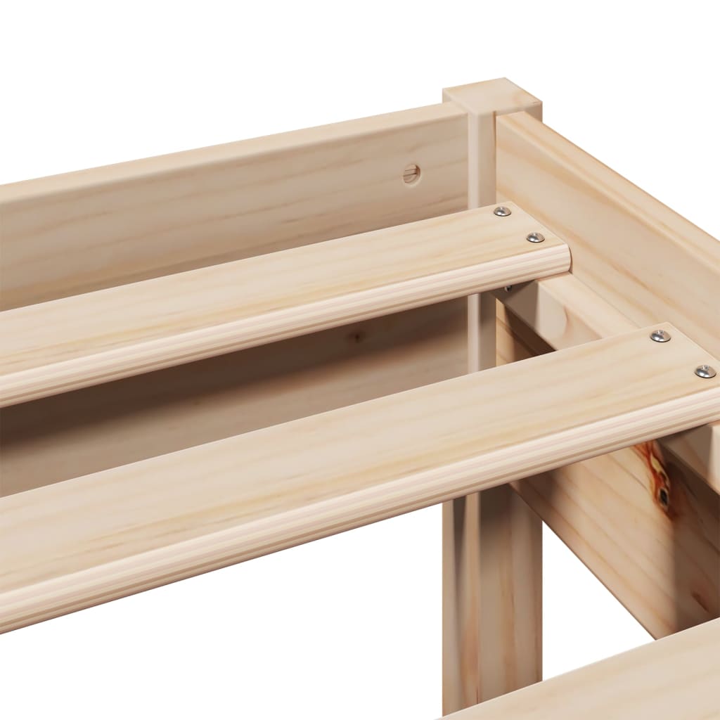 Bed Frame without Mattress 120x200 cm Solid Wood Pine