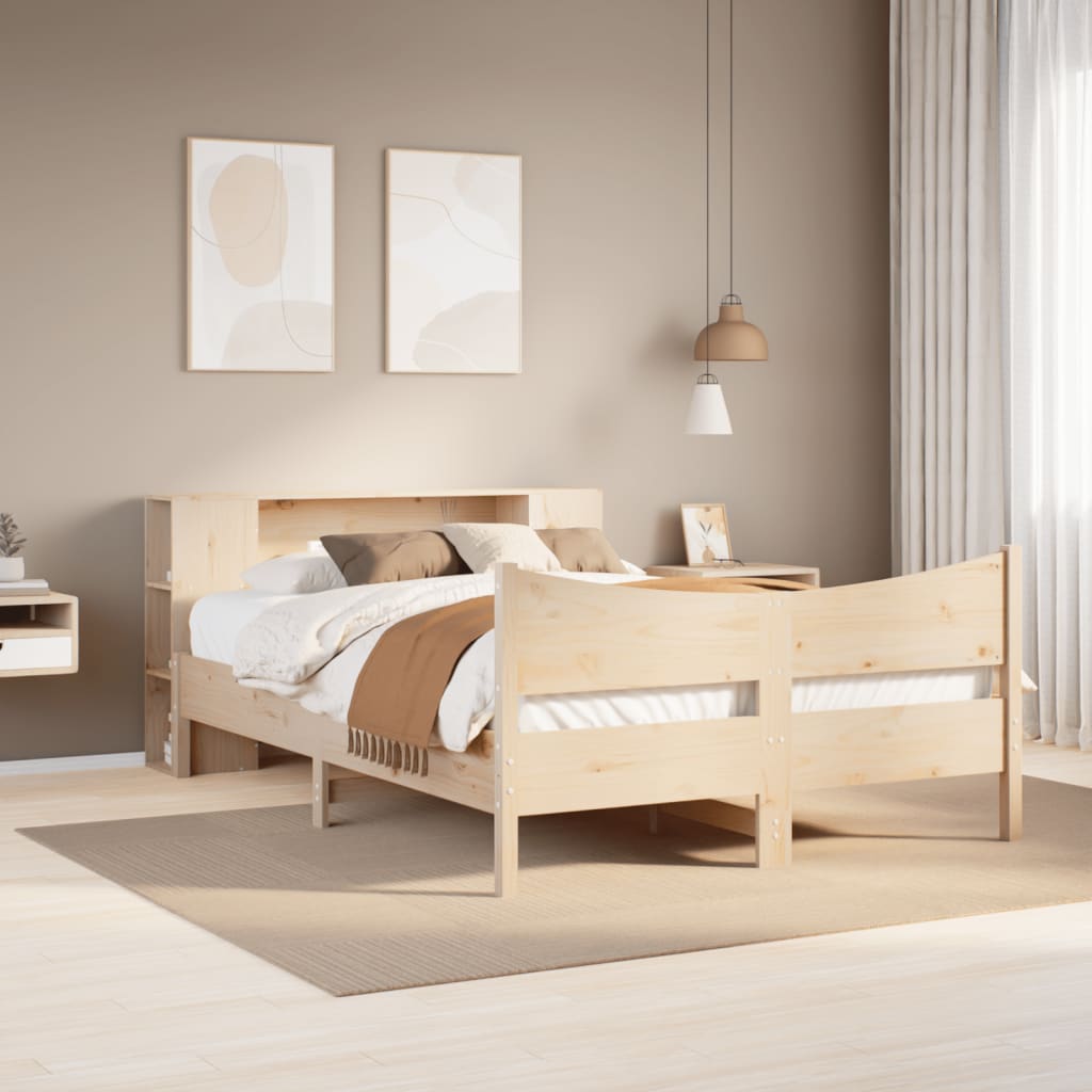 Bed Frame without Mattress 120x200 cm Solid Wood Pine
