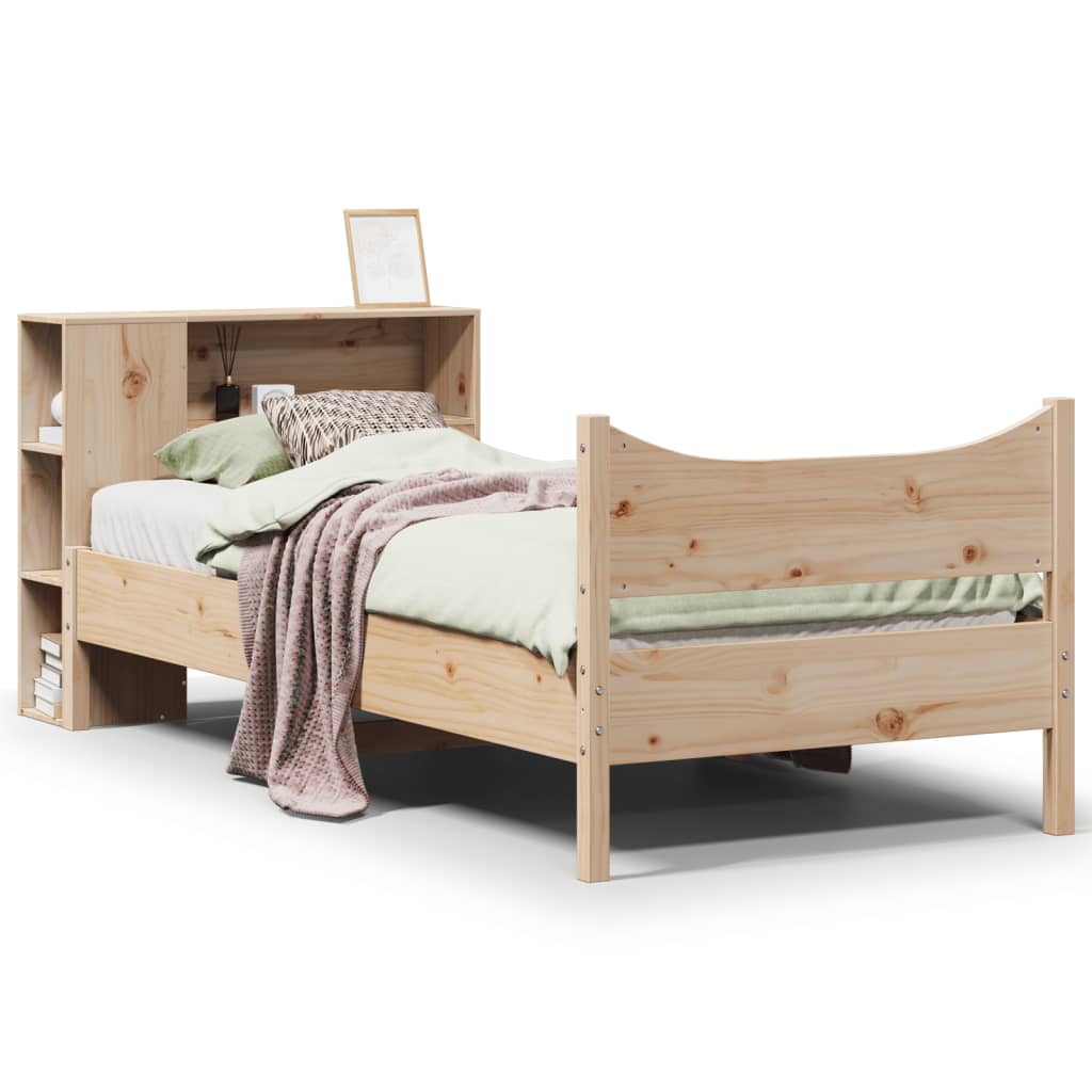 Bed Frame without Mattress 90x200 cm Solid Wood Pine