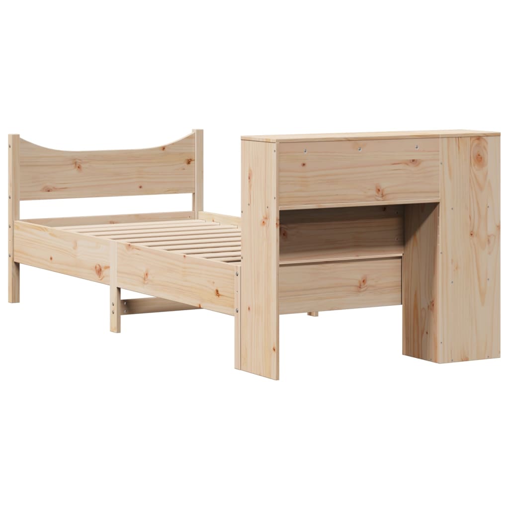 Bed Frame without Mattress 90x200 cm Solid Wood Pine