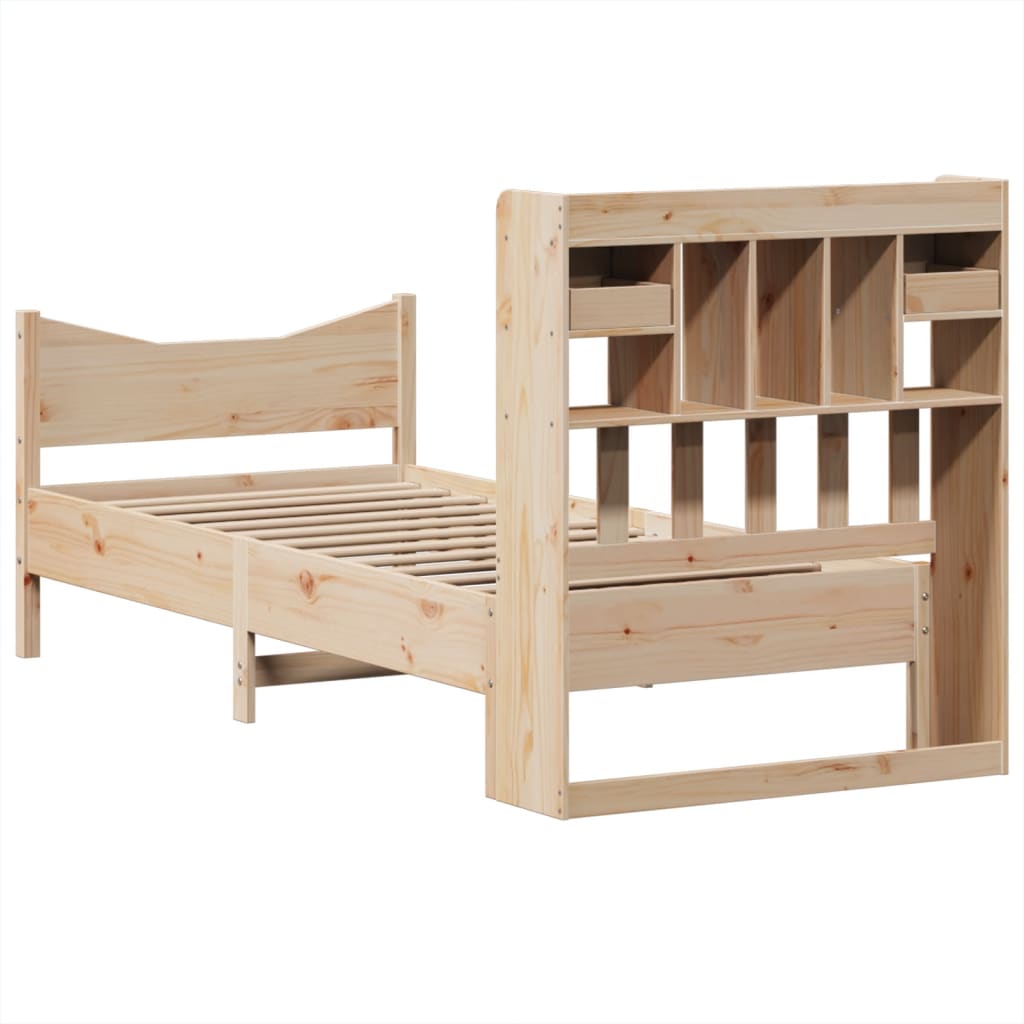 Bed Frame without Mattress 90x200 cm Solid Wood Pine