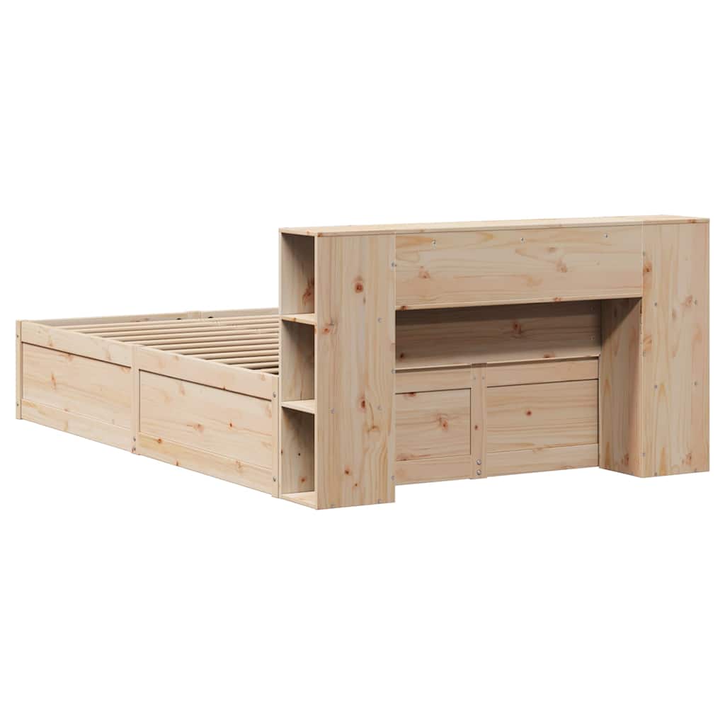 Bed Frame without Mattress 135x190 cm Double Solid Wood Pine