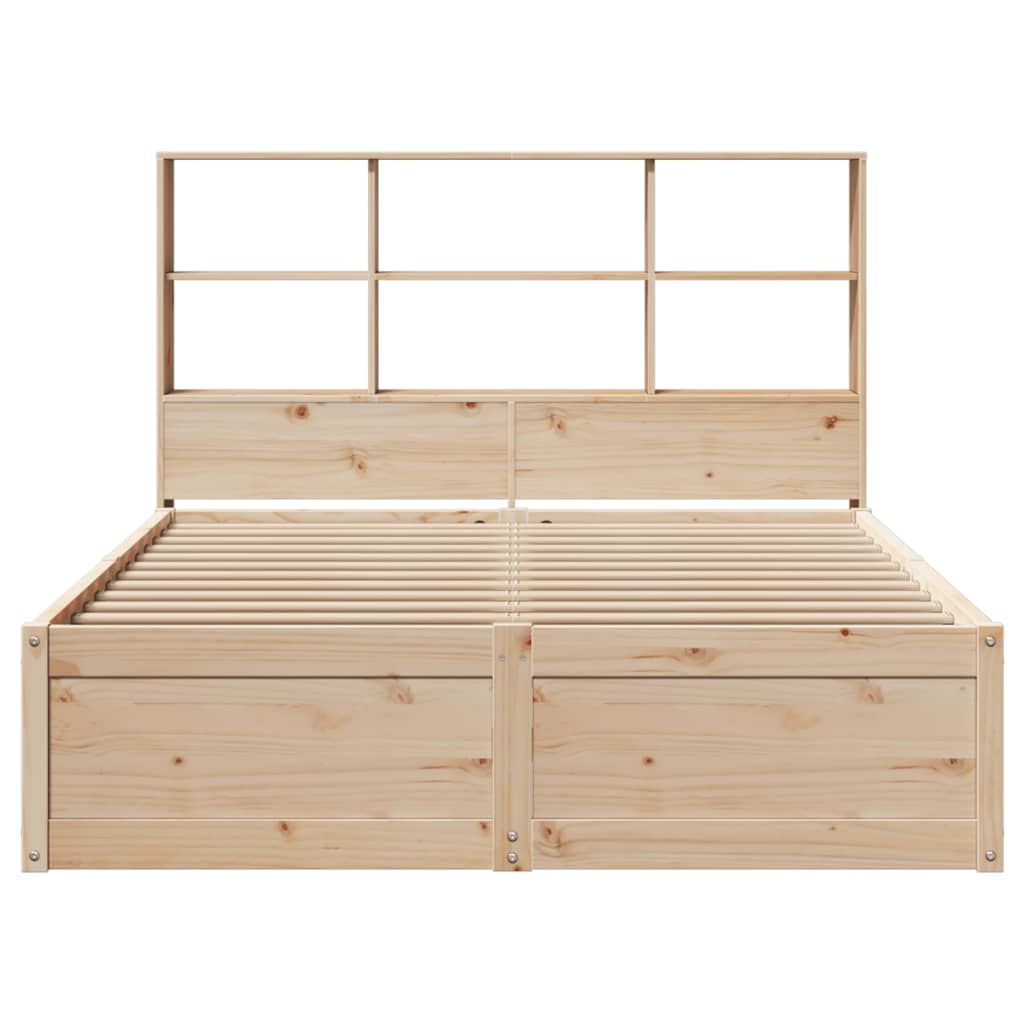 Bed Frame without Mattress 150x200 cm King Size Solid Wood Pine