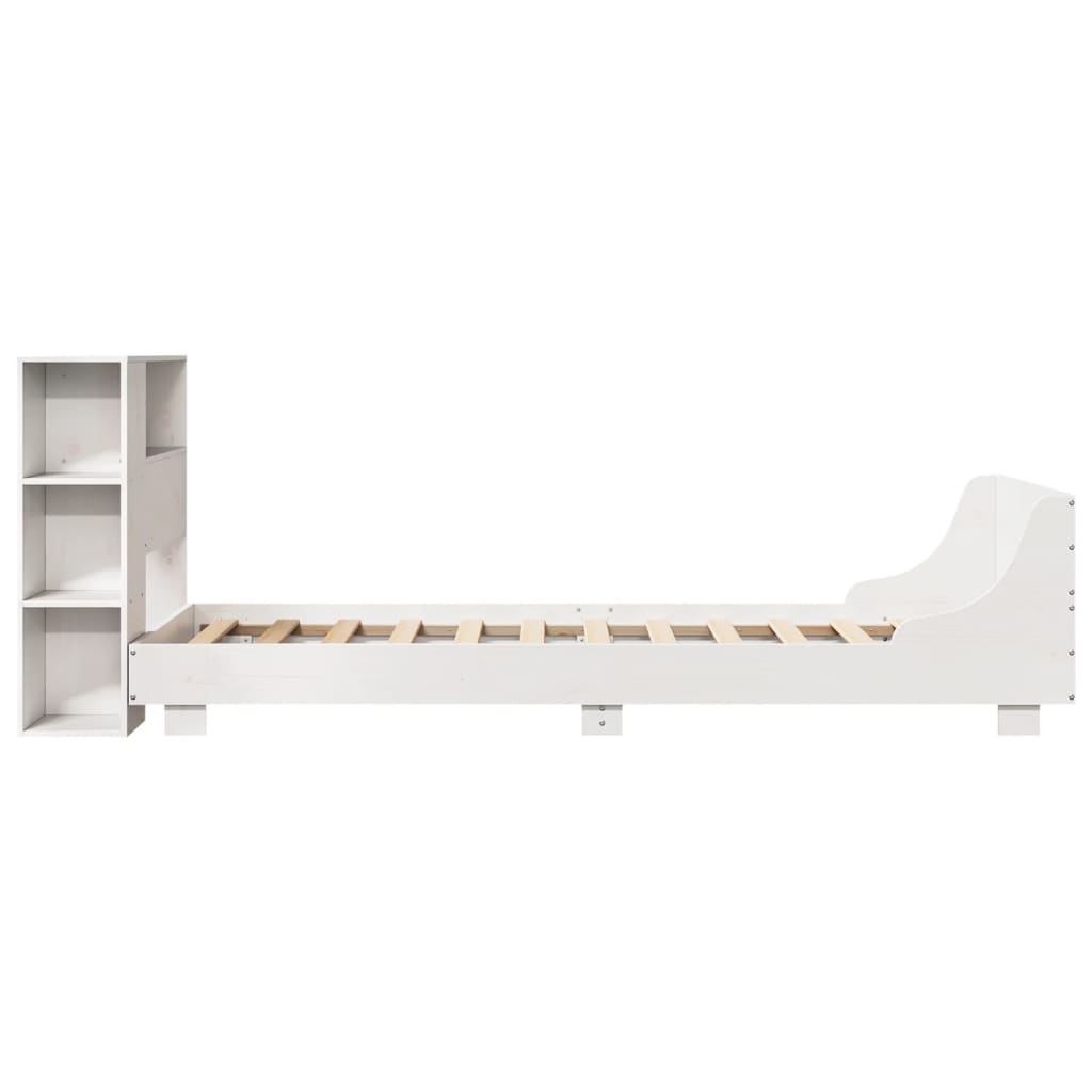Bed Frame without Mattress White 90x200 cm Solid Wood Pine