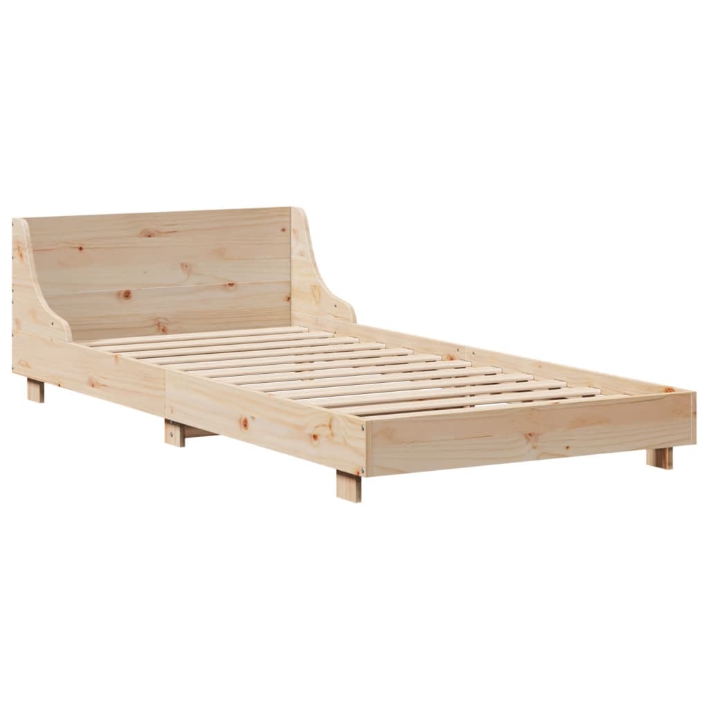 Bed Frame without Mattress 90x190 cm Single Solid Wood Pine