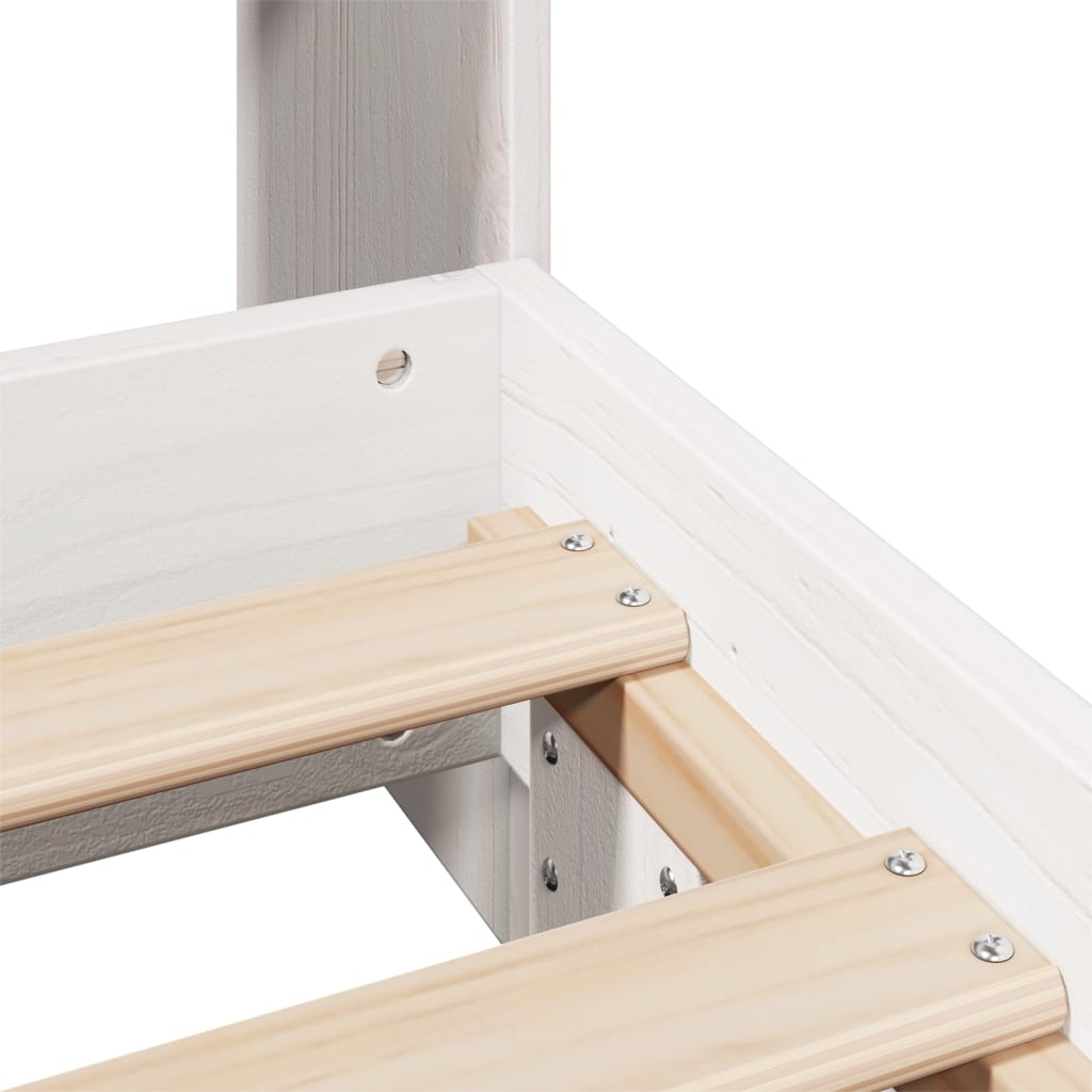 Bed Frame without Mattress White 90x190 cm Single Solid Wood Pine