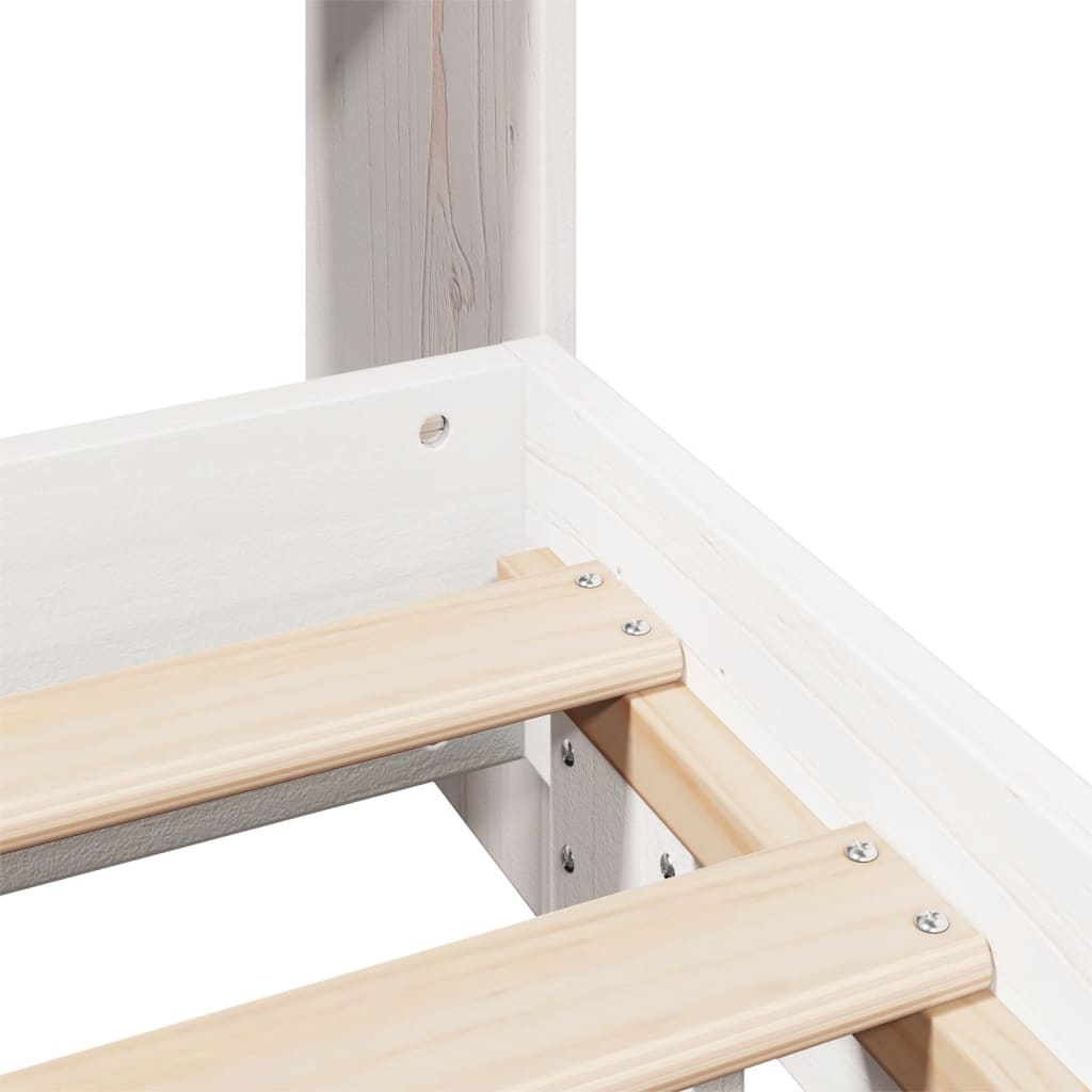 Bed Frame without Mattress White 180x200 cm Super King Solid Wood Pine