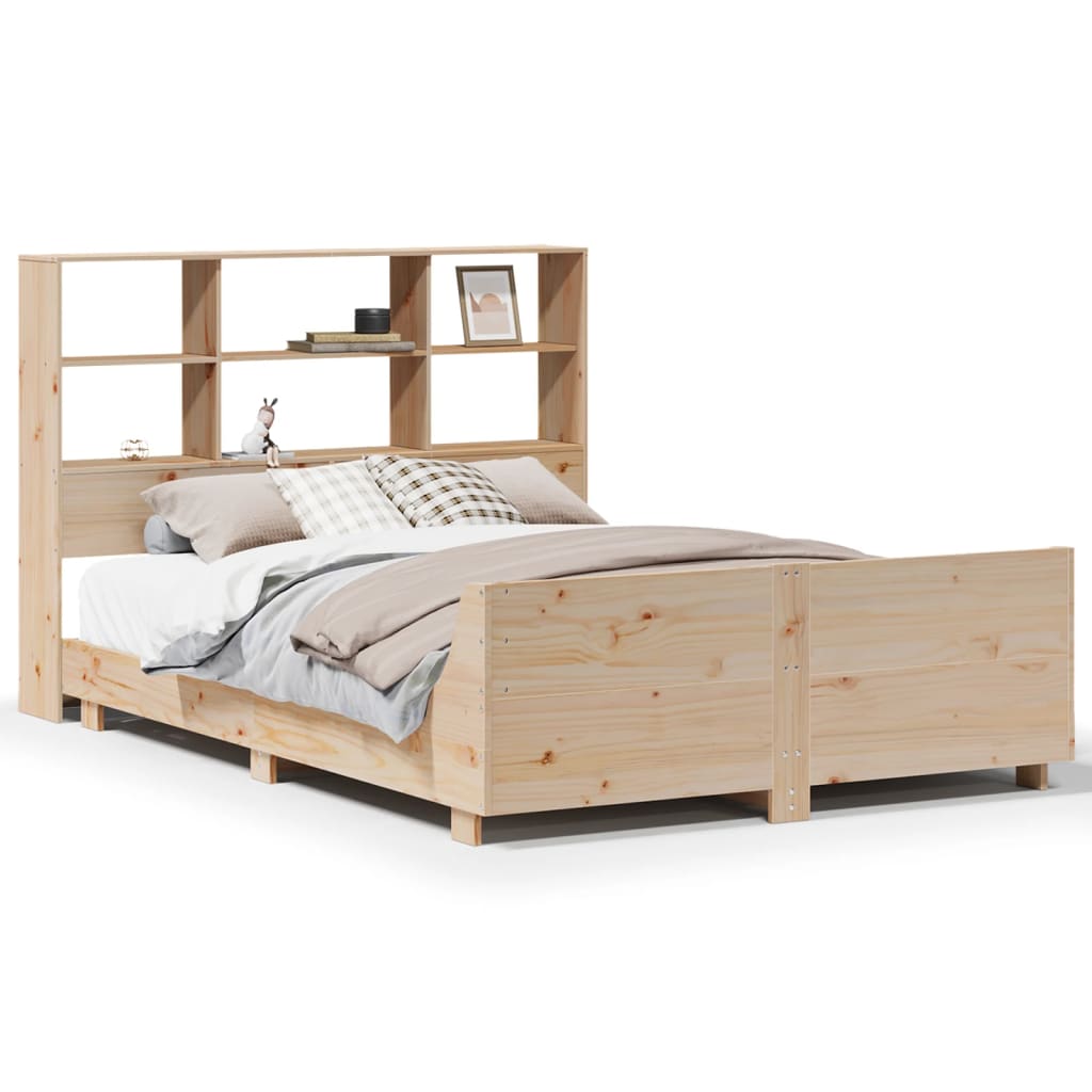 Bed Frame without Mattress 150x200 cm King Size Solid Wood Pine