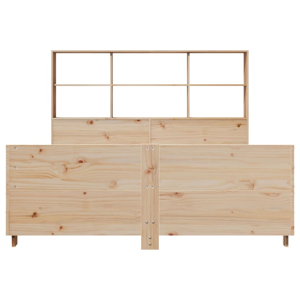 Bed Frame without Mattress 150x200 cm King Size Solid Wood Pine